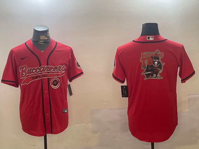 Men Tampa Bay Buccaneers Blank Red Joint Name 2024 Nike Limited NFL Jersey style 4->tampa bay buccaneers->NFL Jersey
